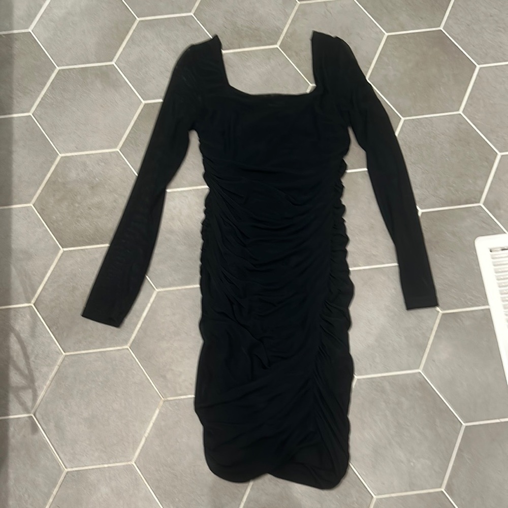 girls black mesh dress